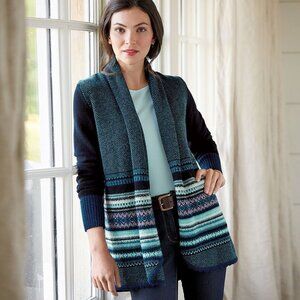 Eribe Scotland Pioneer Open Front Cardigan Multi Size M/L